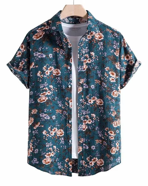 ALPHA TRIBE Men Floral Print Regular Fit Shirt