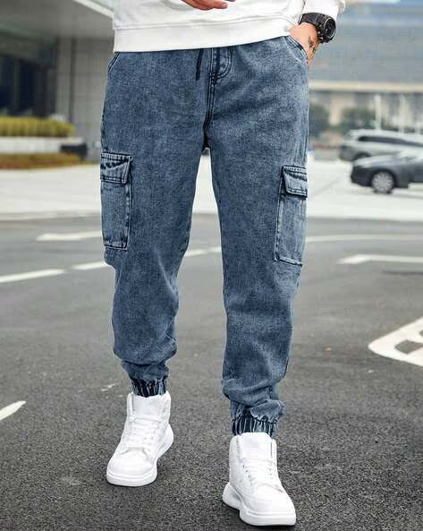 BUDA JEANS CO Men Jogger Jeans with Cargo Pockets