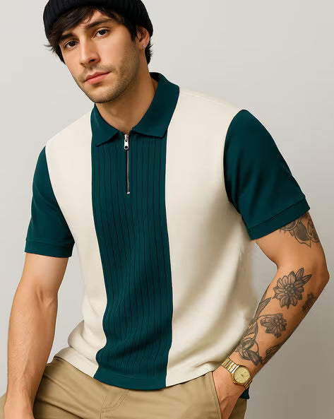 NEONOMAD Men Regular Fit Polo T-Shirt with Short Sleeves