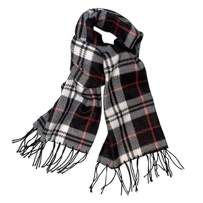 RANAJI Men and Women Winter Wool Soft Warm Scarf Muffler Plaid Scarves100% Wool, || Muffler for Men || Muffler For Winter Wear Women || Assorted Colours, Set of 1
