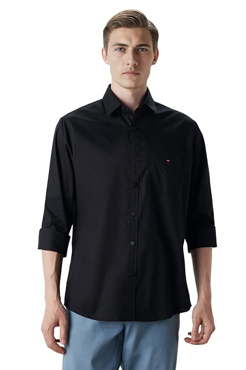 Louis Philippe Men's Solid Slim Fit Shirt