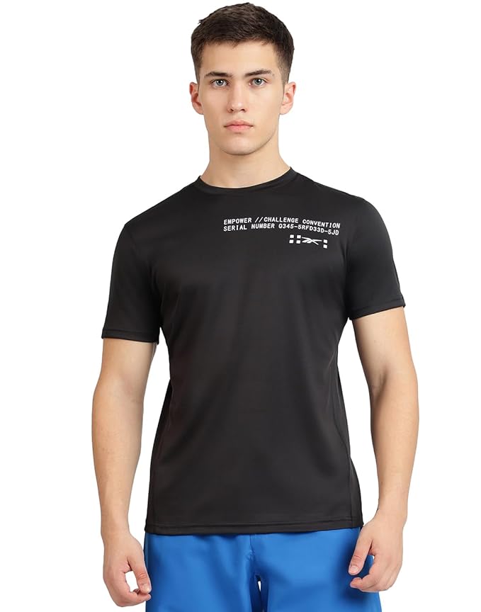 Reebok Men's RBK Performance T-Shirt - Lightweight Training Tee with Moisture Control