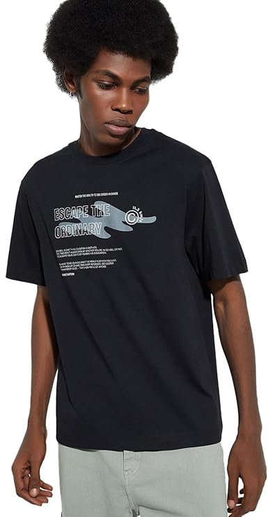 Max Men's Cotton Regular Fit URB_N Graphic T-Shirt