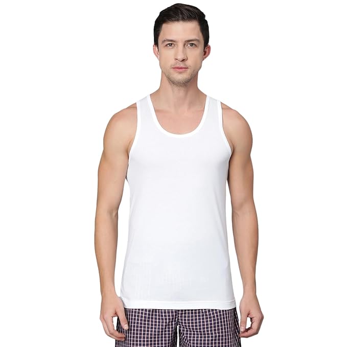 Van Heusen Men 100% Combed Cotton Cool It Vest - Pack of 1 - Regular Fit, Moisture Activated, Super Soft