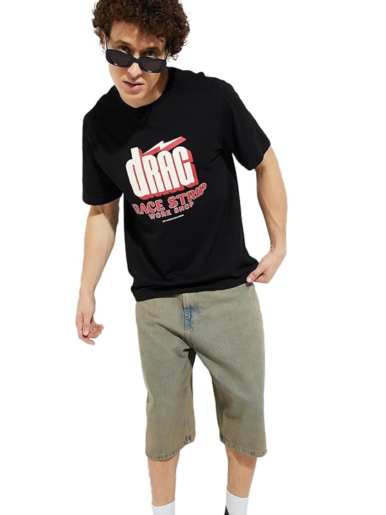 Max Men Cotton Regular Fit URB_N Typographic Print T-Shirt