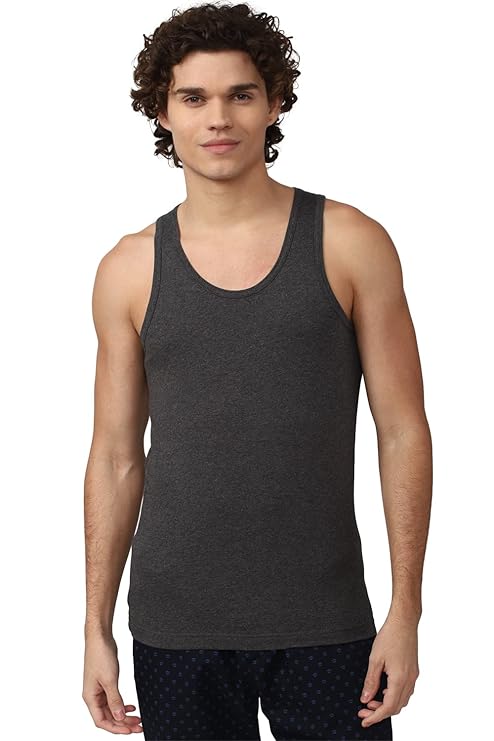 Peter England Men's Regular Fit Vest (PEVTWRGBK00585_Grey