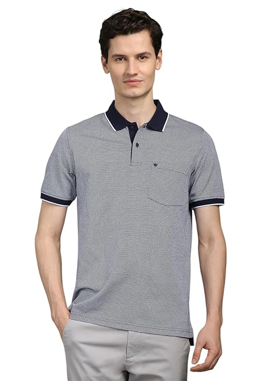 Louis Philippe Men's Solid Regular Fit T-Shirt