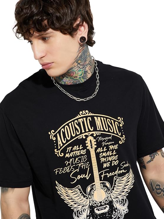 Max Men's Regular Fit T-Shirt (CABC25S0810DK_Black