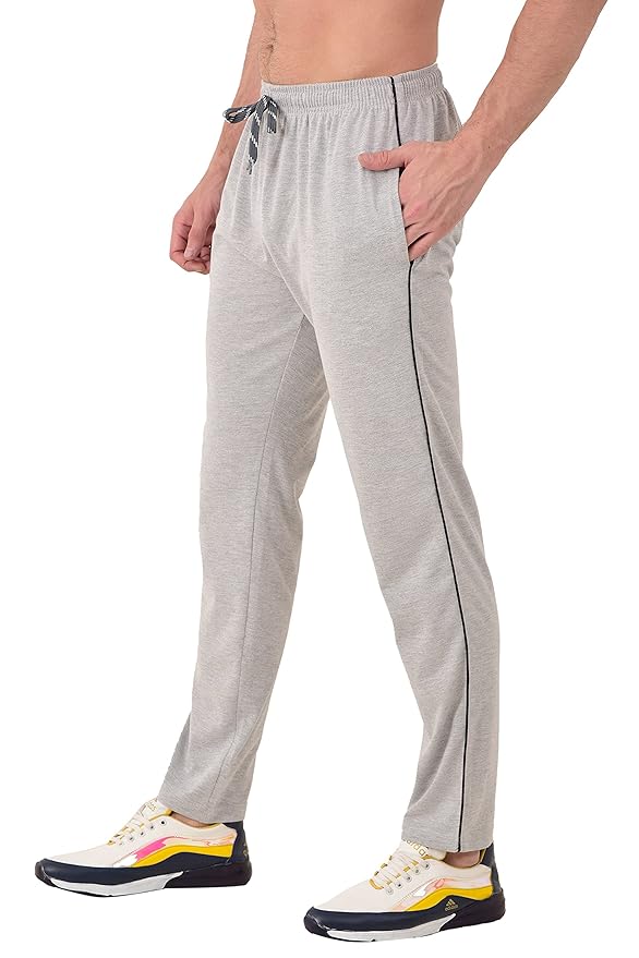 RELIGHT WEARS Cotton Track Pant for Men | Lower for Man | Comfortable Lower Men with Zip Pocket for Gym, Sports & Casual Wear