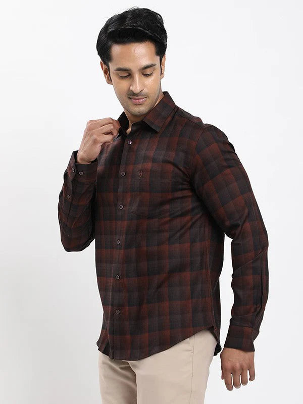 Men Checked Full Sleeve Cotton Shirt