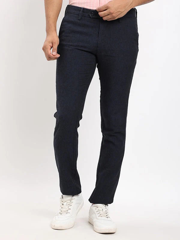 Men Brooklyn Fit Linen Blend Trouser