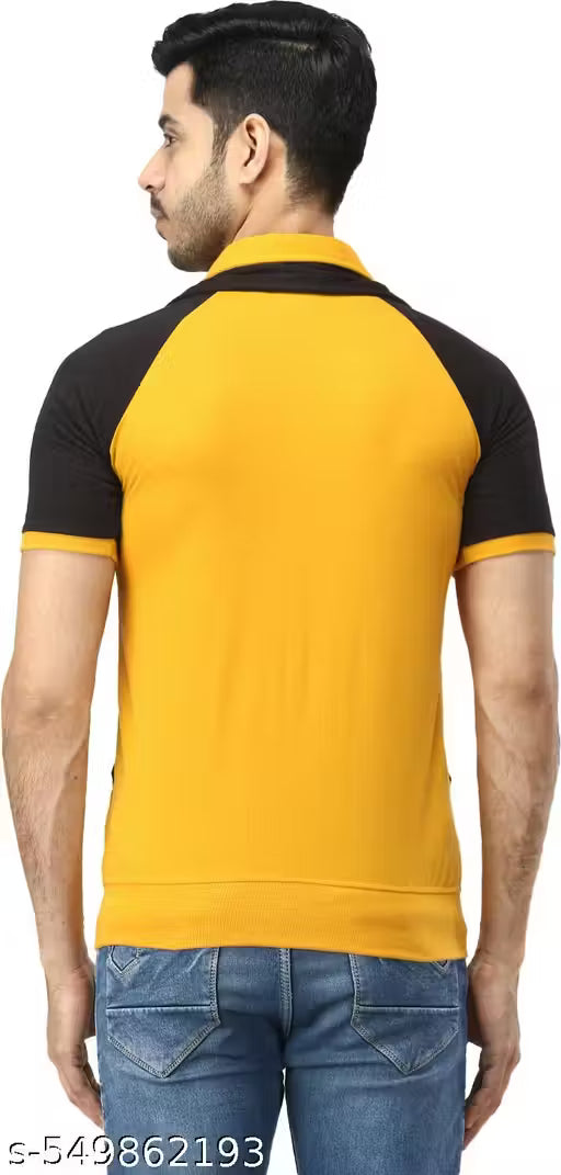 Trendy Men Double Collared Neck T-Shirt