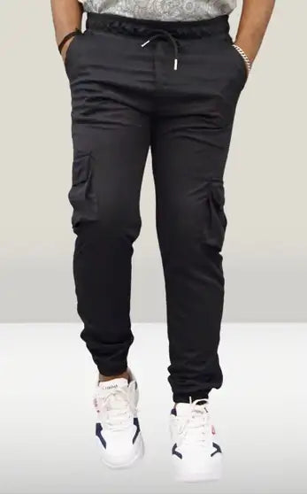 Men Cotton Blend Cargos