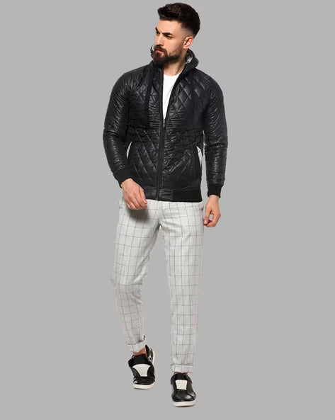 CAMPUS SUTRA Quilted Hooded Jacket with Slip Pockets