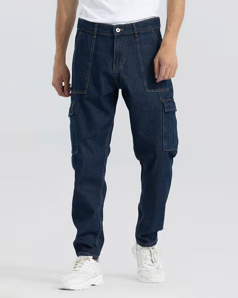 SNITCH High-Rise Jeans with Flap Pockets