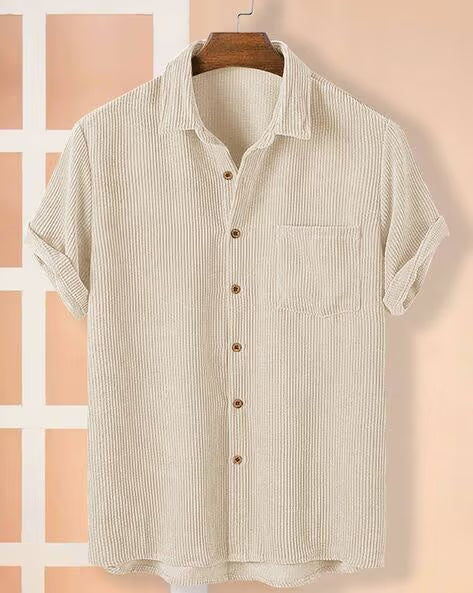 EYEBOGLER Men Shirt with Spread Collar