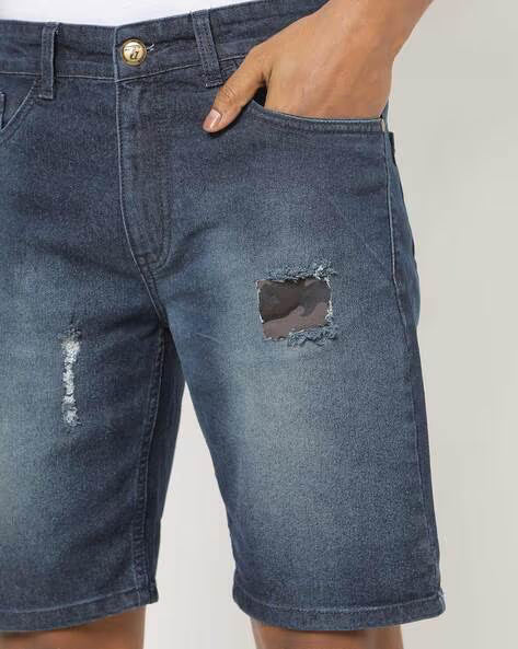 THE INDIAN GARAGE CO Washed Slim Fit Shorts with Insert Pockets