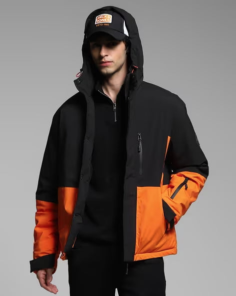 JACK & JONES Women Colourblock Regular Fit Hoodie