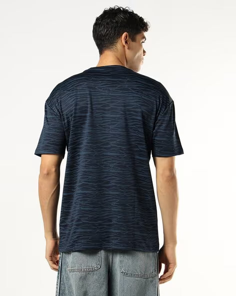 BUDA JEANS CO Men Printed Loose Fit Crew-Neck T-Shirt