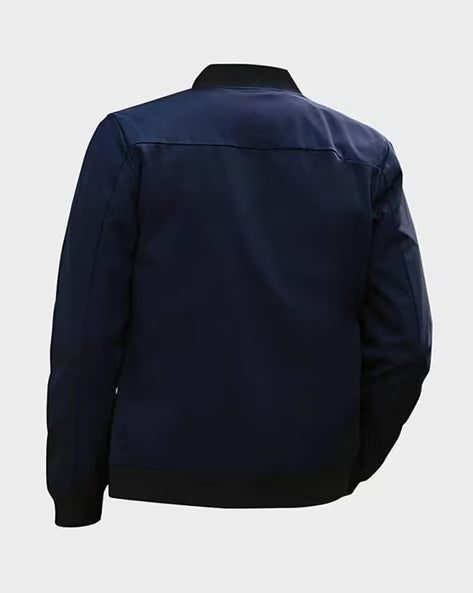 POSHAX Men Regular Fit Zip-Front Bomber Jacket