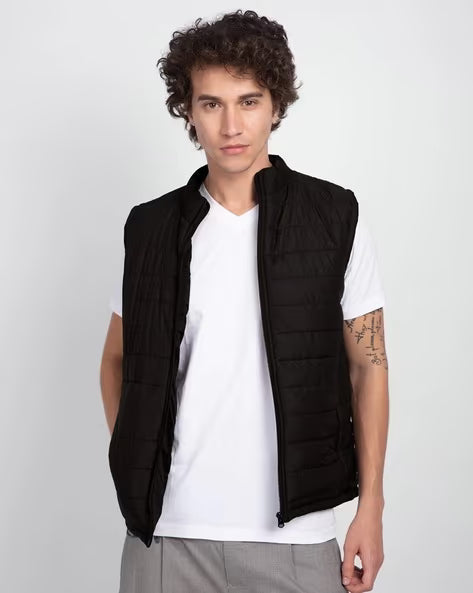 MAYKR Men Zip-Front Regular Fit Puffer Jacket