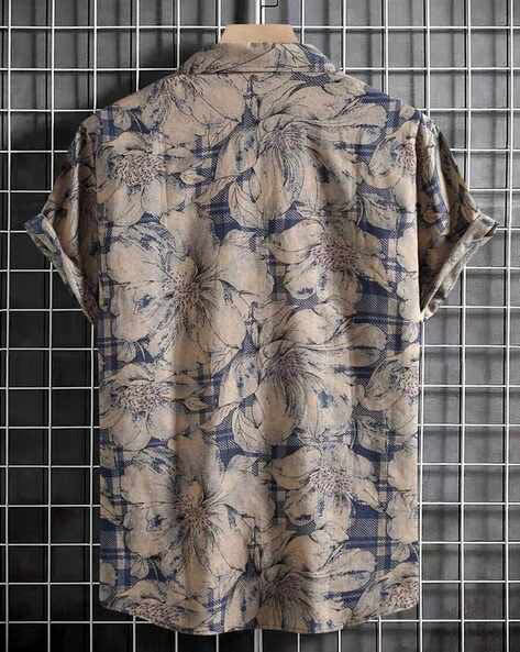 ALPHA TRIBE Men Floral Print Regular Fit Shirt