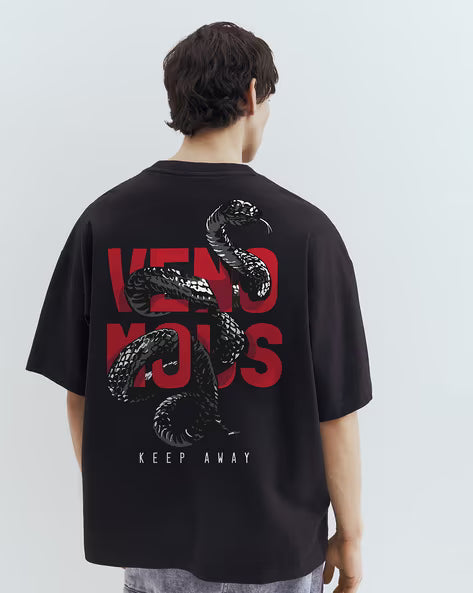 TOGS & TERRE Men Typographic Loose Fit T-Shirt