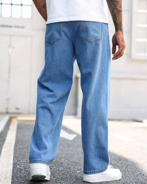 AVANOVA Men High-Rise Baggy Fit Jeans