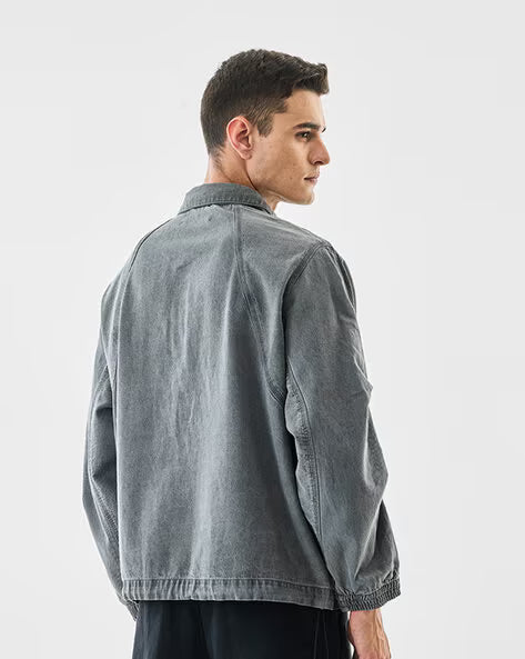 SNITCH Men Washed Relaxed Fit Shacket