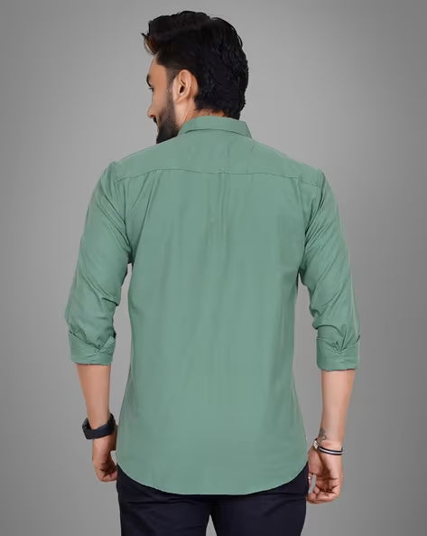 VOROXY X AG Men Regular Fit Shirt with Spread Collar