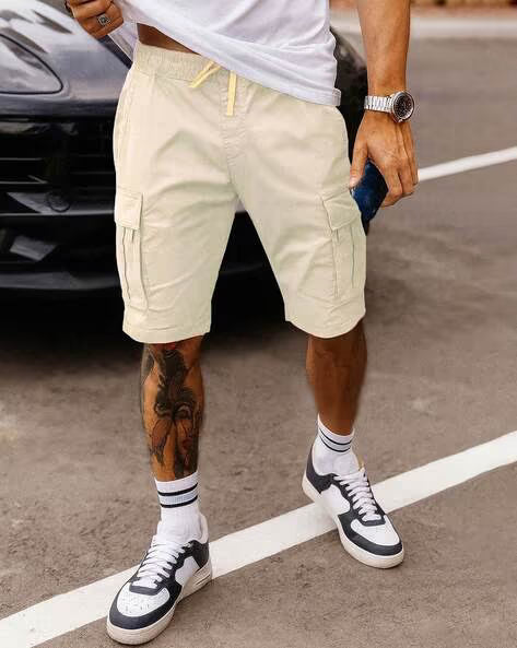 RAGZO Men Mid-Rise Regular Fit Cargo Shorts