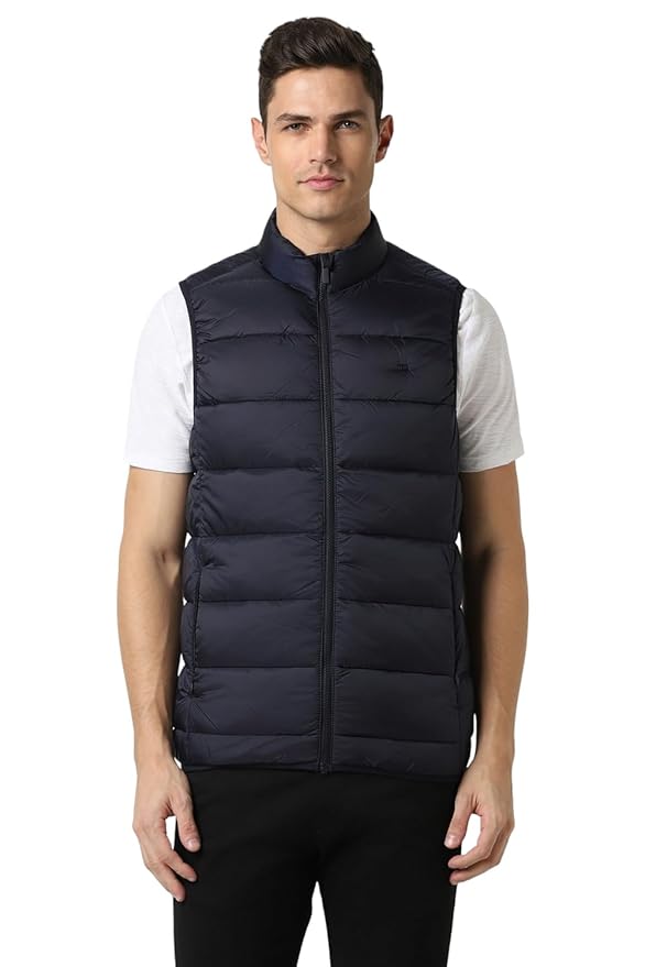 Peter England Polyester Mens Standard Length Jacket