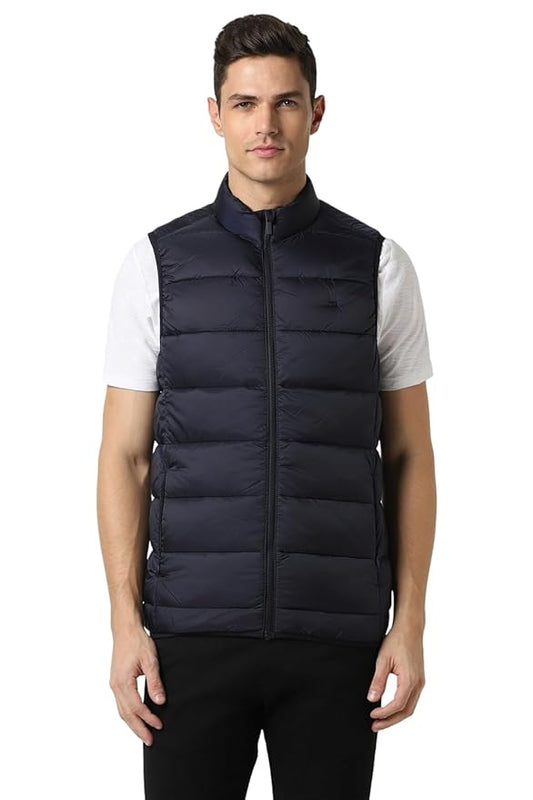 Peter England Polyester Mens Standard Length Jacket