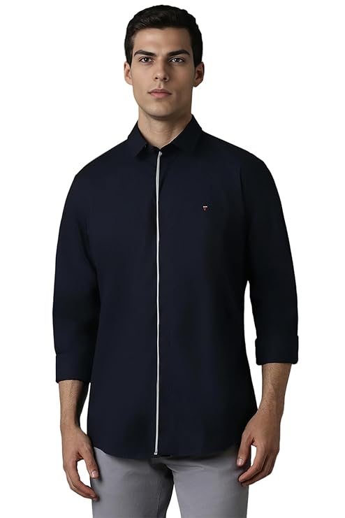 Louis Philippe Men's Solid Slim Fit Shirt