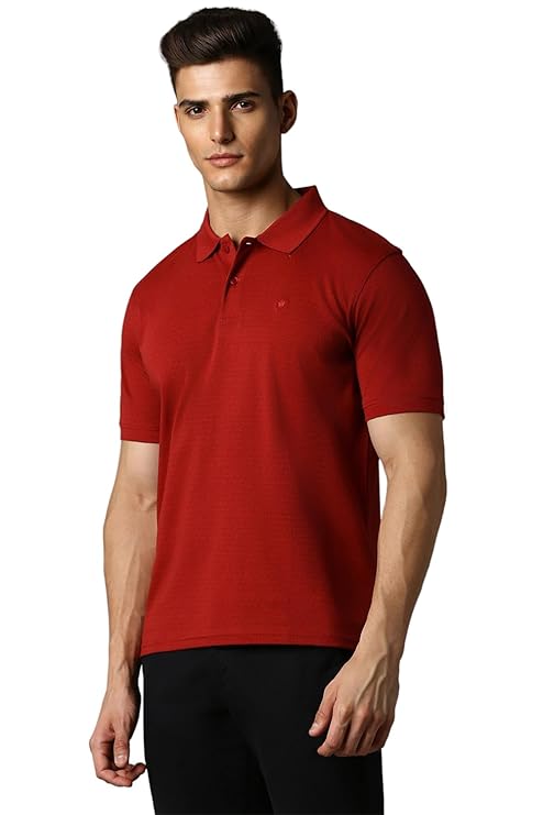 Louis Philippe Men's Regular Fit Solid Polo T-Shirt