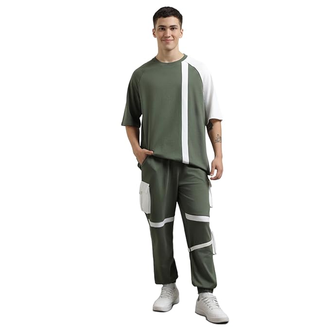 NOBERO Mens Cotton Blend Striped Co-Ord Sets