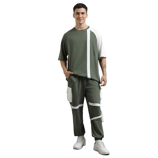 NOBERO Mens Cotton Blend Striped Co-Ord Sets