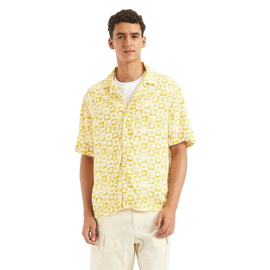 Levi's Men Rayon Printed Relaxed Fit Shirt