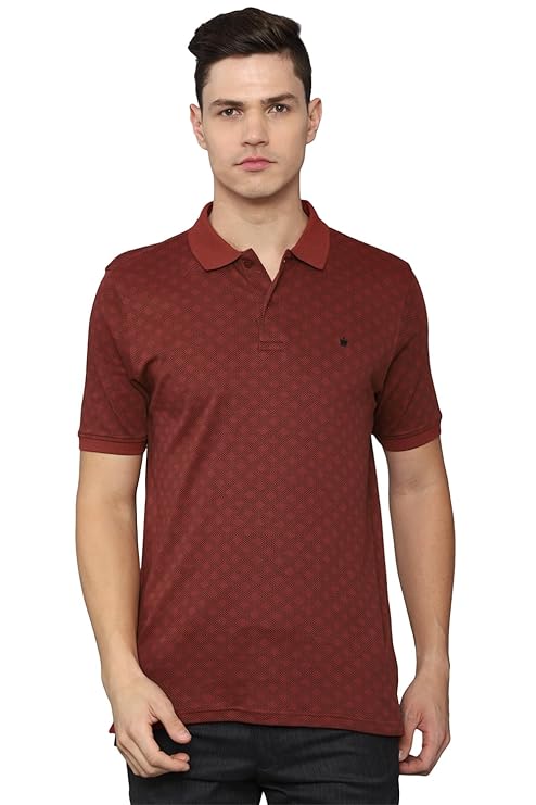 Louis Philippe Men's Solid Regular Fit T-Shirt