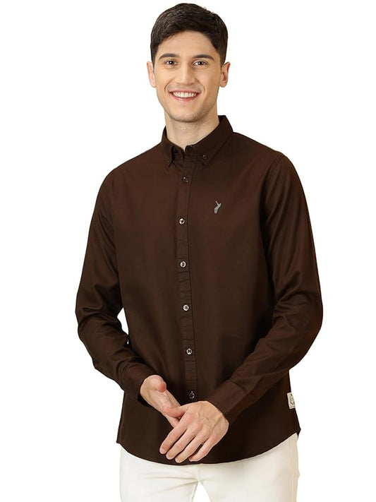 Thomas Scott Mens | Full Sleeve | Solid | Slim Fit | 100% Cotton | Button Down Collar | Shirts