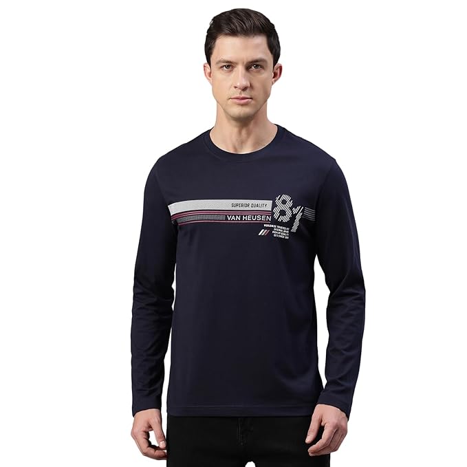 Van Heusen Men's Cotton Regular Fit T-Shirt