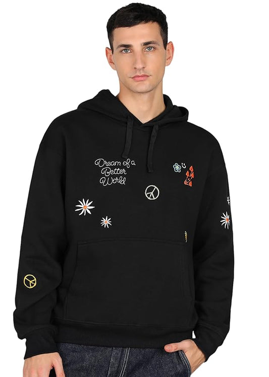 Alan Jones Clothing Cotton Blend Abstract Print Men's Oversize Hoodies