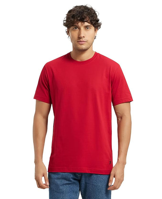 Jockey 2714 Men's Super Combed Cotton Rich Solid Round Neck Regular Fit Half Sleeve T-Shirt