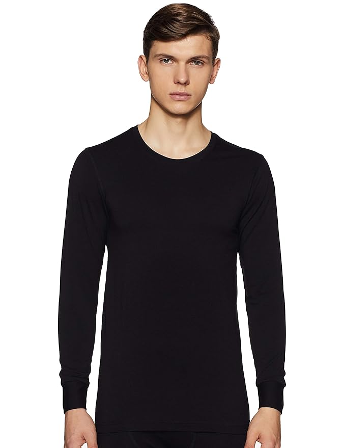 Van Heusen Men's Acrylic Blend Warmtech Skinny Fit Thermal Top - Low Neck, Ultra Soft, Extra Warm