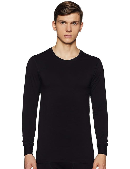 Van Heusen Men's Acrylic Blend Warmtech Skinny Fit Thermal Top - Low Neck, Ultra Soft, Extra Warm