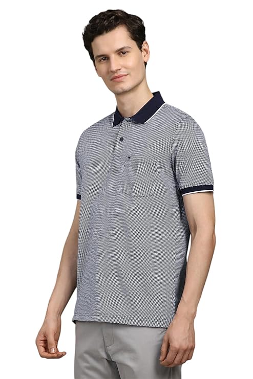Louis Philippe Men's Solid Regular Fit T-Shirt