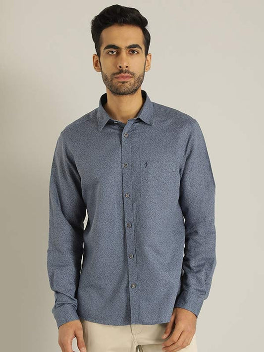 Men Printed Full Sleeve Linen Blend Shirt