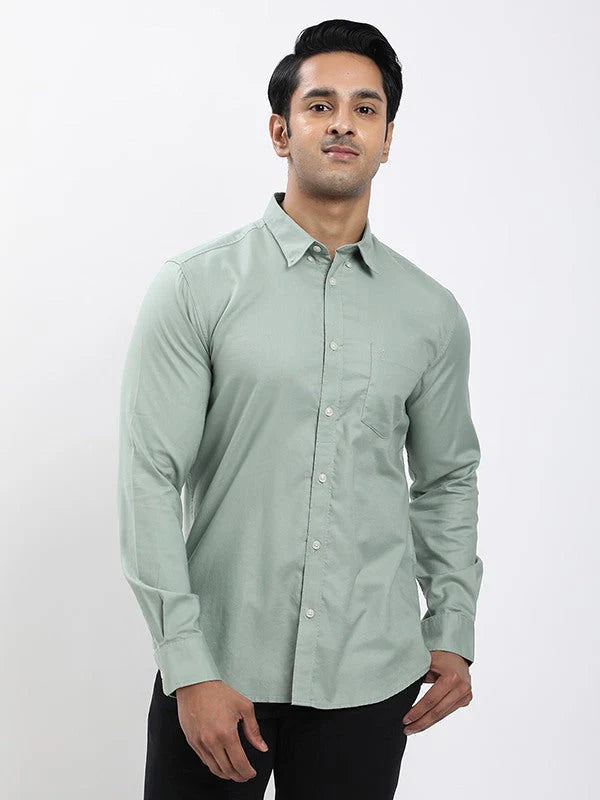 Fairtrade Men Solid Full Sleeve Cotton Shirt
