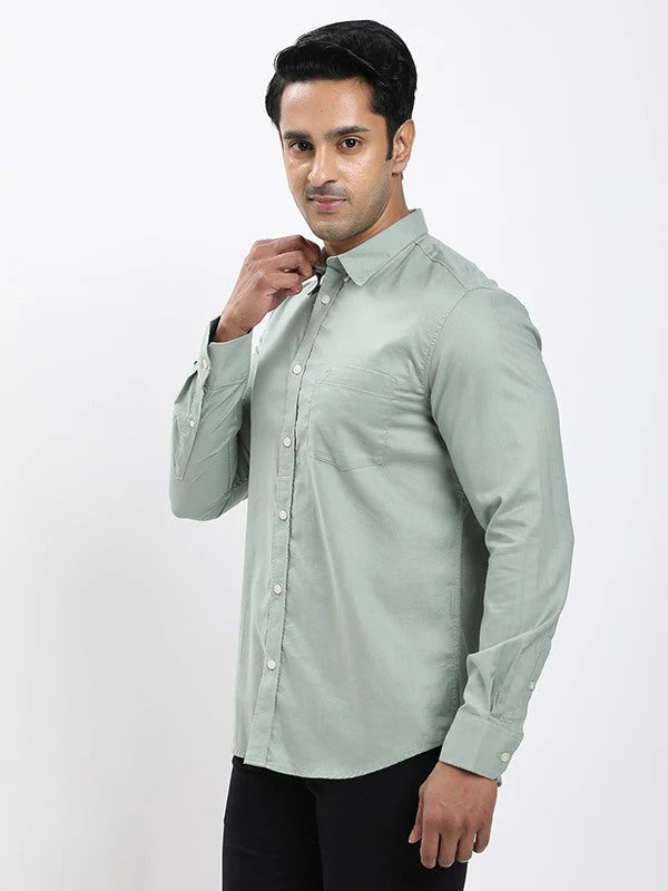 Fairtrade Men Solid Full Sleeve Cotton Shirt