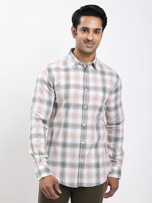 Men Checked Full Sleeve Cotton Shirt